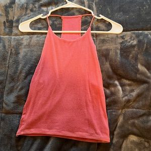 Red high neck tank